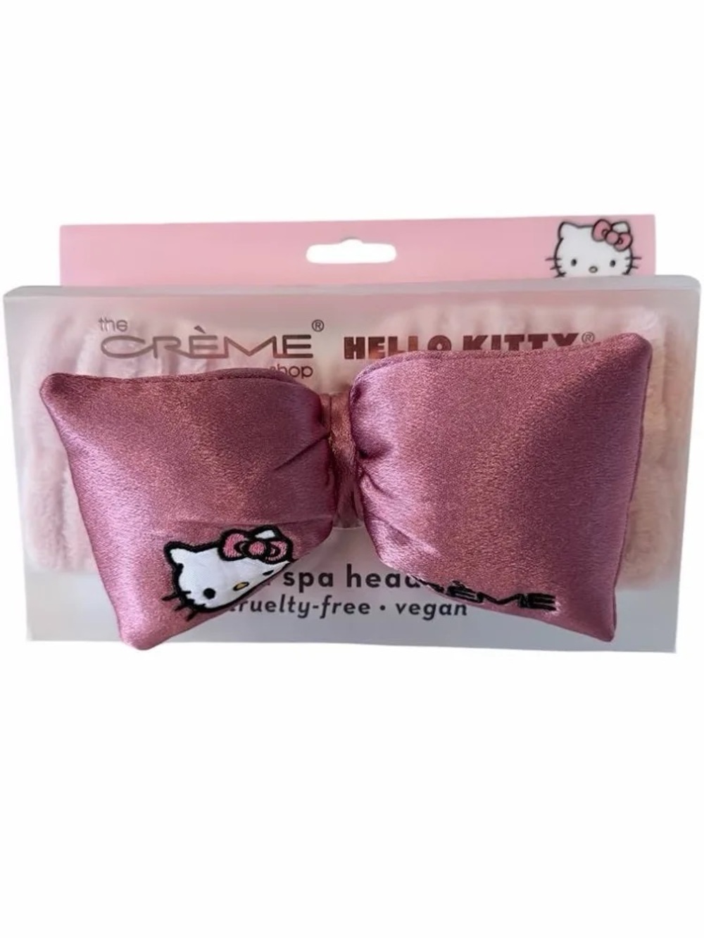 Hello Kitty Satin Bow Spa Headband in Pink